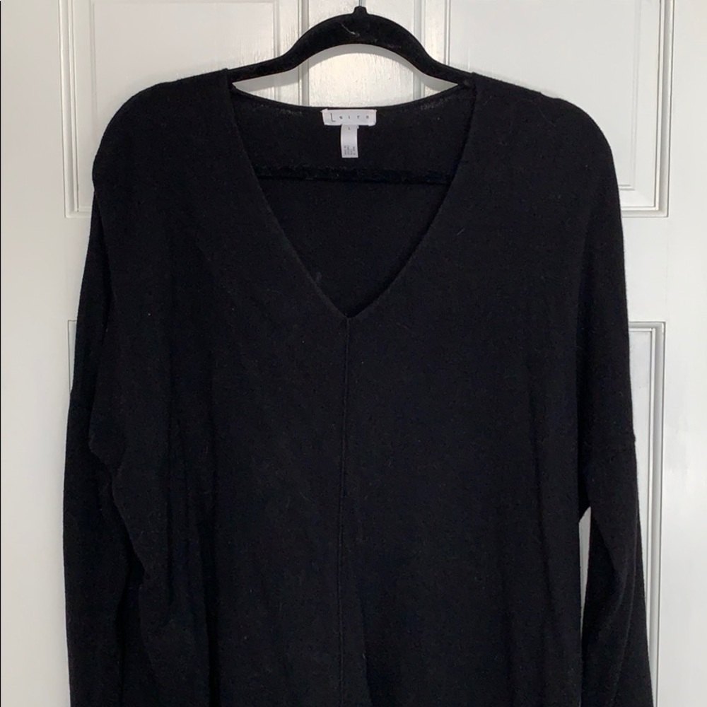 Black v neck sweater